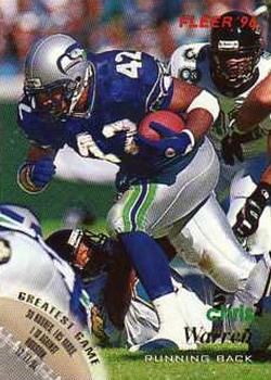 Chris Warren Seattle Seahawks 1996 Fleer NFL #132